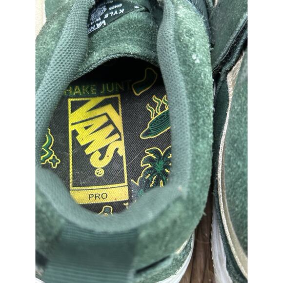 Vans Mens Kyle Walker Pro 2 Green White Suede Skateboarding Sneakers Size US 7.5 main image 7